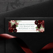 Rustieke Blooms | Terracotta en Marsala Red Adres Etiket