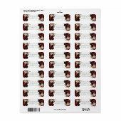 Rustieke Blooms | Terracotta en Marsala Red Adres Etiket (Full Sheet)