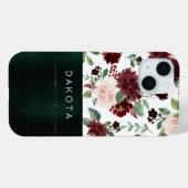 Rustieke Blooms | Terracotta en Marsala Red Custom Case-Mate iPhone Case (Achterkant (horizontaal))