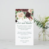 Rustieke Blooms | Terracotta en Marsala Red Foto Bedankkaart (Staand voorkant)