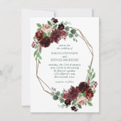 Rustieke Blooms | Terracotta en Marsala Rood Boeke Kaart (Voorkant)