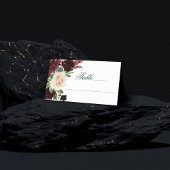 Rustieke Blooms | Terracotta en Marsala Rood Boeke Plaatskaartje