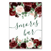 Rustieke Blooms | Terracotta en Marsala Smores Bar Kaart (Voorkant)
