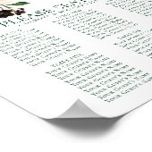 Rustieke Blooms | Terracotta en Marsala Zetelkaart Poster (Hoek)