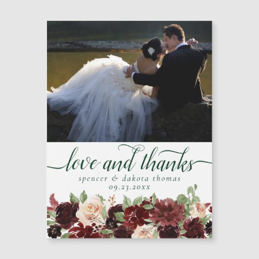 Rustieke Blooms | Terracotta foto dank u magneet (Voorkant)