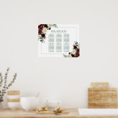 Rustieke Blooms | Terracotta Marsala 6 Zittafels Poster (Keuken)