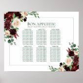 Rustieke Blooms | Terracotta Marsala 6 Zittafels Poster (Voorkant)