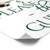 Rustieke Blooms | Terracotta Marsala Gastenboek Te Poster (Hoek)