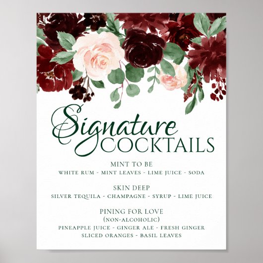 Rustieke Blooms | Terracotta Marsala Signature Dri Poster (Voorkant)