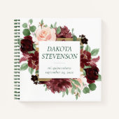 Rustieke Blooms | Terracotta Red Foto Gastenboek Notitieboek (Voorkant)