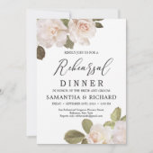 rustieke blos Franse rozen repetitiediner Kaart (Voorkant)