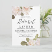 rustieke blos Franse rozen repetitiediner Kaart (Staand voorkant)