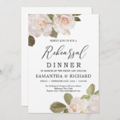 rustieke blos Franse rozen repetitiediner Kaart (Voorkant / Achterkant)