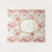 Rustieke blos ivoor waterverf bruiloft achtergrond wandkleed (Voorkant (horizontaal))