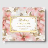 Rustieke blos ivoor waterverf bruiloft gastenboek (Voorkant)