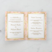 Rustieke Blos Roze Gouden Damast Moslim Bruiloft (Binnen)