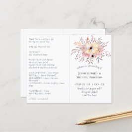 Rustieke Blozende Roze Bloemige Salie Trouwfeest