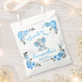 Rustieke Blue Boy Elephant Favors Baby shower Bedankzakje