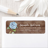 Rustieke Blue Hydrangea Floral Vrijgezellenfeest L Etiket (Insitu)