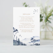 Rustieke Blue Mountain bruiloft details Kaart (Staand voorkant)