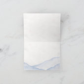 Rustieke Blue Mountain Waterverf bruiloft Bedankkaart (Binnen)