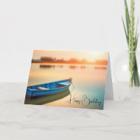 Rustieke Blue Rowboat Verjaardag
