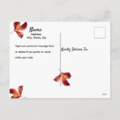 Rustieke Blue Truck Autumn Leaves Open House Feestdagenkaart (Achterkant)