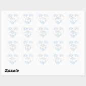 Rustieke Bluebells Blue Floral Dank je wel Hart Sticker (Vel)