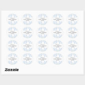 Rustieke Bluebells Blue Floral Dank je wel Ronde Sticker (Vel)