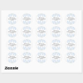 Rustieke Bluebells Blue Floral Dank je wel Ronde Sticker (Vel)