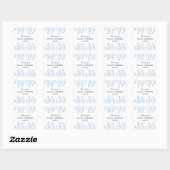 Rustieke Bluebells Blue Floral Dank je wel Vierkante Sticker (Vel)