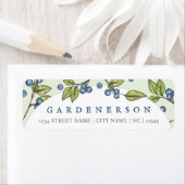 Rustieke Blueberries Waterverf Label (Insitu)