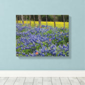 Rustieke Bluebonnets Canvas Afdruk (Insitu (Houten vloer))