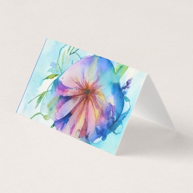 Rustieke Blumenwiese Bloemen Aangepaste Naam Gift  Kaart (Voorkant)