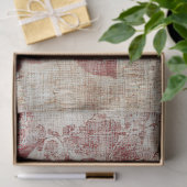 Rustieke Blush Bloem Motief Linnen (1) Tissuepapier (Geschenk)