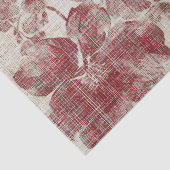 Rustieke Blush Bloem Motief Linnen (1) Tissuepapier (Detail)