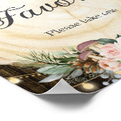 Rustieke Blush Bloemen Betoverde Bos Favorieten Te Poster (Hoek)