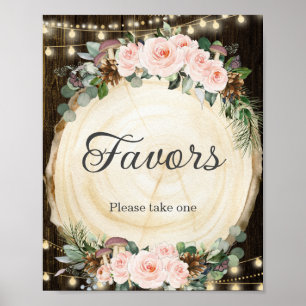 Rustieke Blush Bloemen Betoverde Bos Favorieten Te Poster