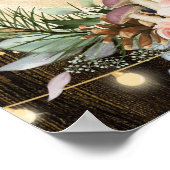 Rustieke Blush Bloemen Betoverde Bos Zoet Zestien Poster (Hoek)