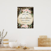 Rustieke Blush Bloemen Betoverde Bos Zoet Zestien Poster (Keuken)