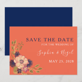 Rustieke Blush Bloemen Bruiloft Save The Date
