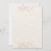 Rustieke Blush Boho Bloemen Huwelijksuitnodiging Kaart (Achterkant)