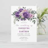 Rustieke Blush Botanische Bloemen Geometrische bru Kaart (Staand voorkant)