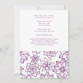 Rustieke Blush Botanische Bloemen Geometrische bru Kaart (Achterkant)