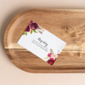 Rustieke Blush Bourgogne Bloemen Bruiloft Gift Reg Informatiekaartje
