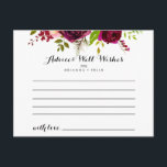 Rustieke Blush Bourgondië Floral bruiloft advies K Briefkaart<br><div class="desc">Deze rustieke blush bordeaux bloemenbruiloft advies kaart is perfect voor een moderne bruiloft. Het ontwerp is voorzien van roze, blush, rood, bordeaux en bordo waterverf met groen gebladerte. Deze kaarten zijn ideaal voor een bruiloft, vrijgezellenfeest, baby shower, afstudeerfeest & meer. Personaliseer de kaarten met de namen van de bruid en...</div>