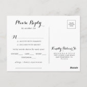 Rustieke Blush Bourgondië Menu Keuze RSVP Briefkaa (Achterkant)