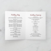 Rustieke Blush Bourgondische bloemen huwelijkscere Programma (Binnen)