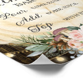 Rustieke Blush Floral Enchanted Forest Mimosa Bar Poster (Hoek)