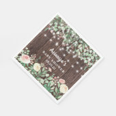 Rustieke Blush floral string licht baby shower dec Servet (Hoek)